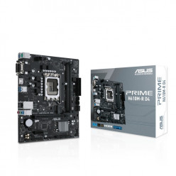 ASUS PRIME H610M-R D4-SI, Socket 1700, Intel® H610 (14/13/12th Gen CPU), Dual 2xDDR4-3200, VGA, DVI, HDMI, CPU Intel graphics, 1xPCIe X16 4.0, 4xSATA3, 1xM.2, 1xPCIe X1, ALC897 7.1, 1xGbE LAN, 4xUSB3.2, 5X Pro III, LPT+COM header, mATX